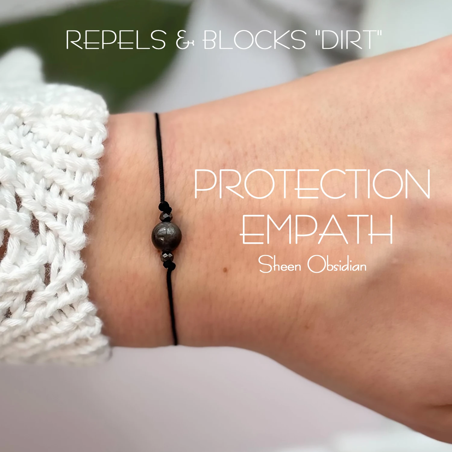Single Sheen Obsidian Bracelet, EMF Protection, Gifts for Him, Gifts for Her, Blocker, 1pc