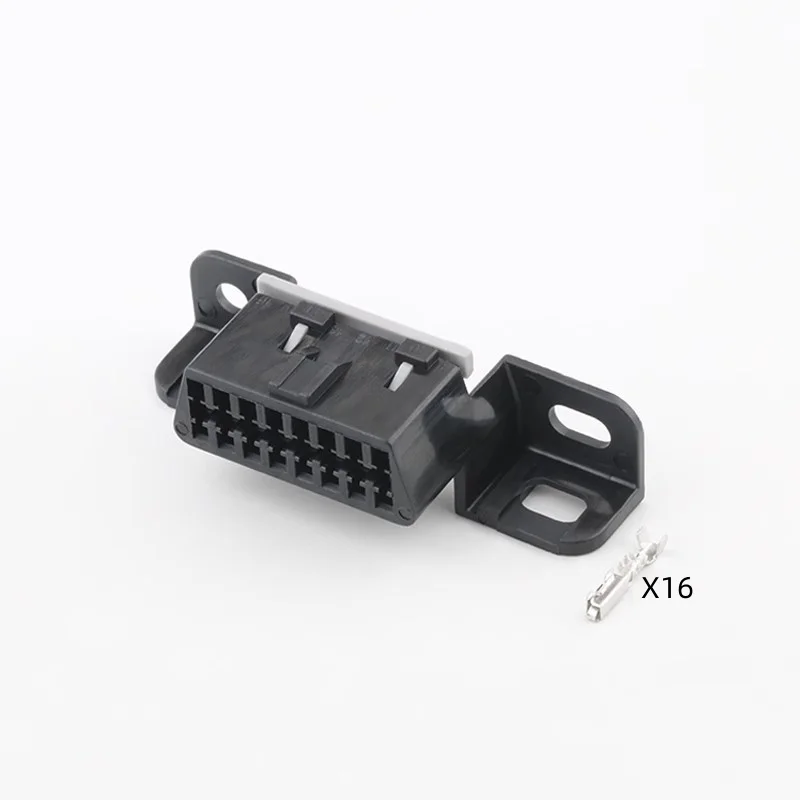 16 Pin Automobile Black Female Connector OBD2 Wire Sockets 12110250 Adapter Diagnostic Tool With 20cm Line MG610761-5