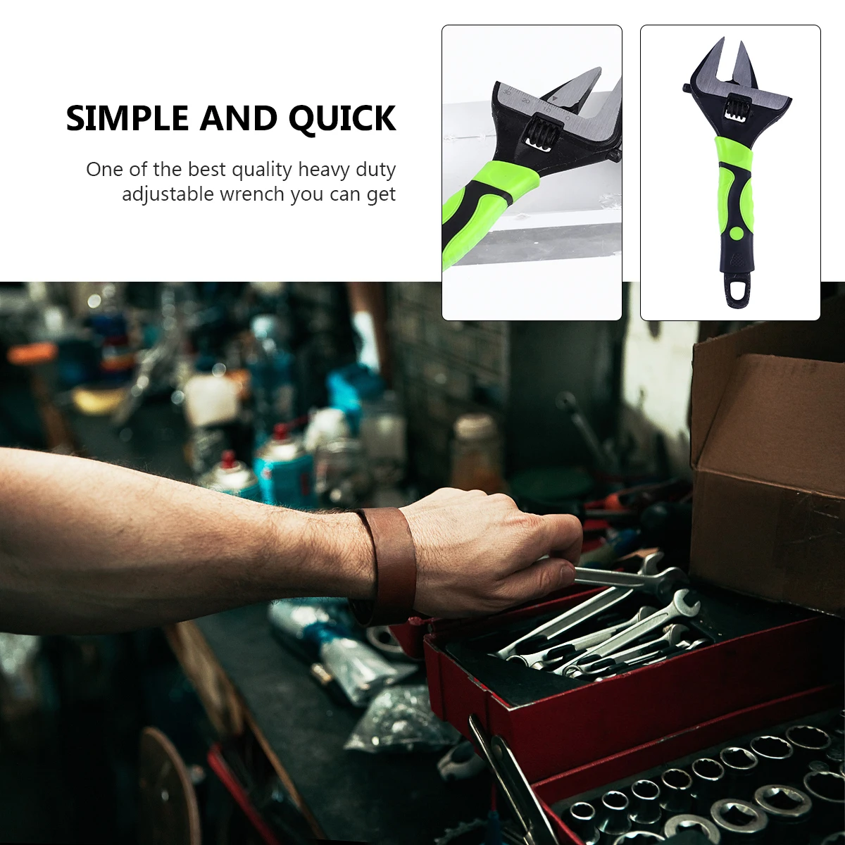 

Durable 6 Inch Adjustable Wrench Multi Purpose Monkey Spanner for Various Environments Easy to Use on Nuts Faucets and Pipes