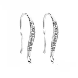 WQQCR 16MM Earrings Accessories For Women DIY Jewelry Making 10PCS New  Ear Hook Party 925Silver Unique Flower Jewelry Findings