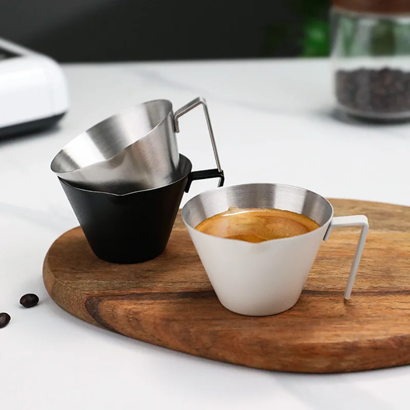 

100ml Portable Coffee Extract Cup Italian Concentrated Stainless Steel Measuring Cup with Scale Coffee Ounce Cup Barista Tool