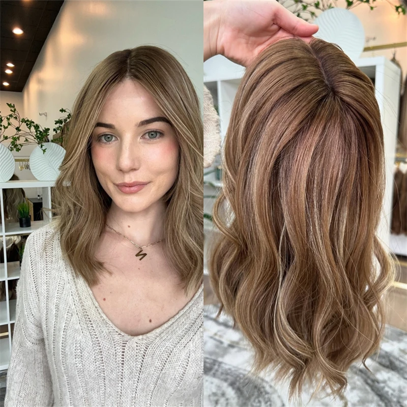 

Ombre Honry Brown Blonde Синтетический парик фронта шнурка Свободная часть парика Короткая волна Боб Длина плеч Парик HD Волосы фронта шнурка для женщин
