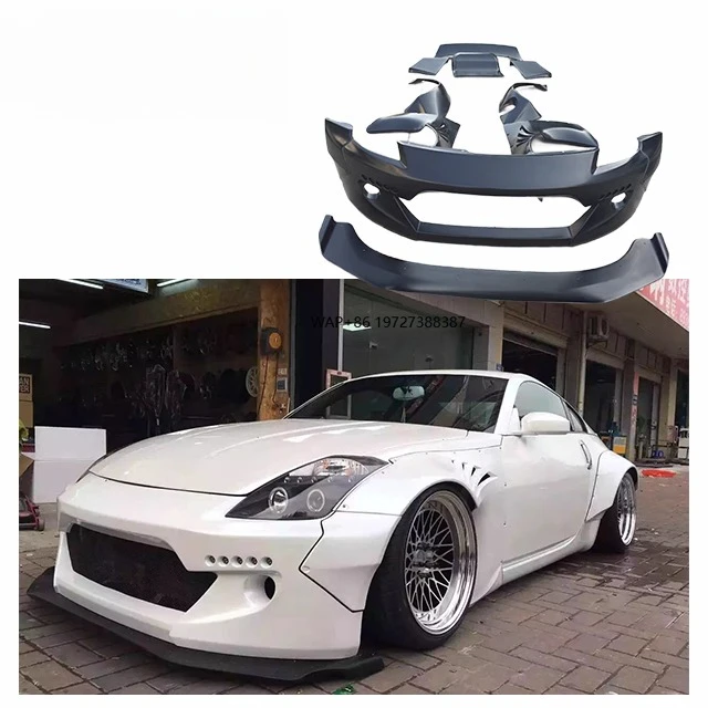 

For 350Z Upgrade RB Wide Body Kit 350Z Front Bumper Front Lip Fender Spoiler Diffuser