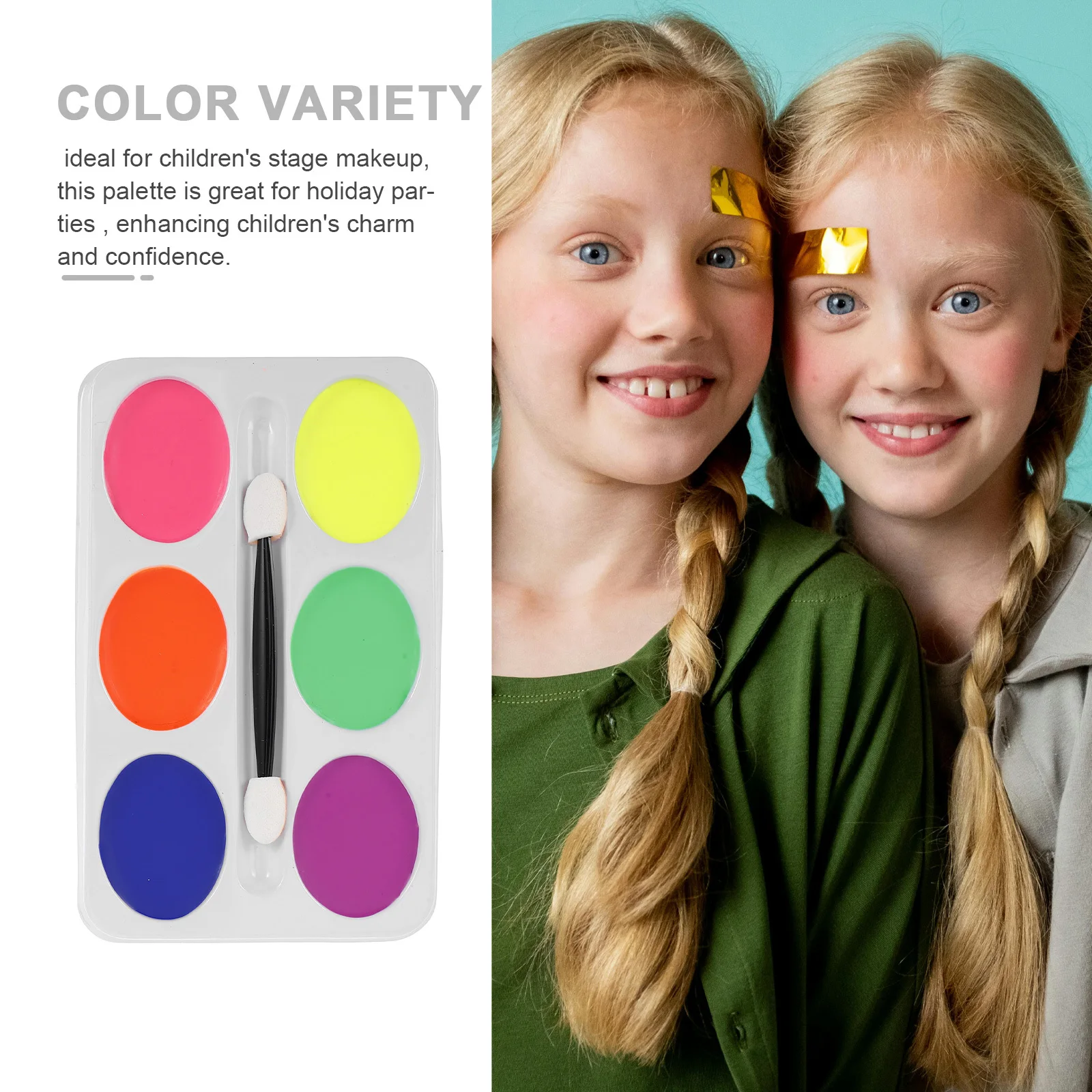 2 pezzi 6 colori tavolozza di colori a olio pulizia rapida uso versatile per feste e spettacoli per bambini pittura a olio per il viso
