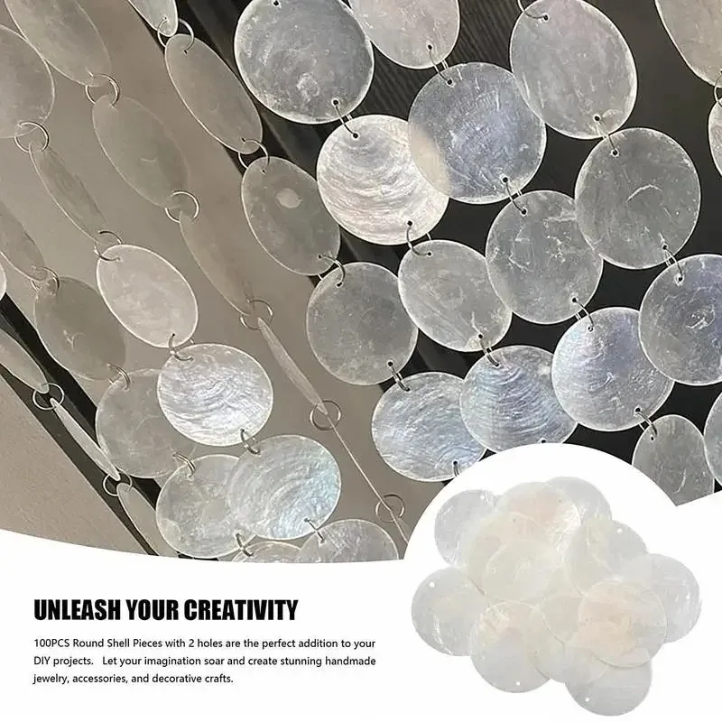 2026 Latest Models Round Capiz Shells Natural White with Holes for Wind Chimes Jewelry Making Home Decor Latest Models