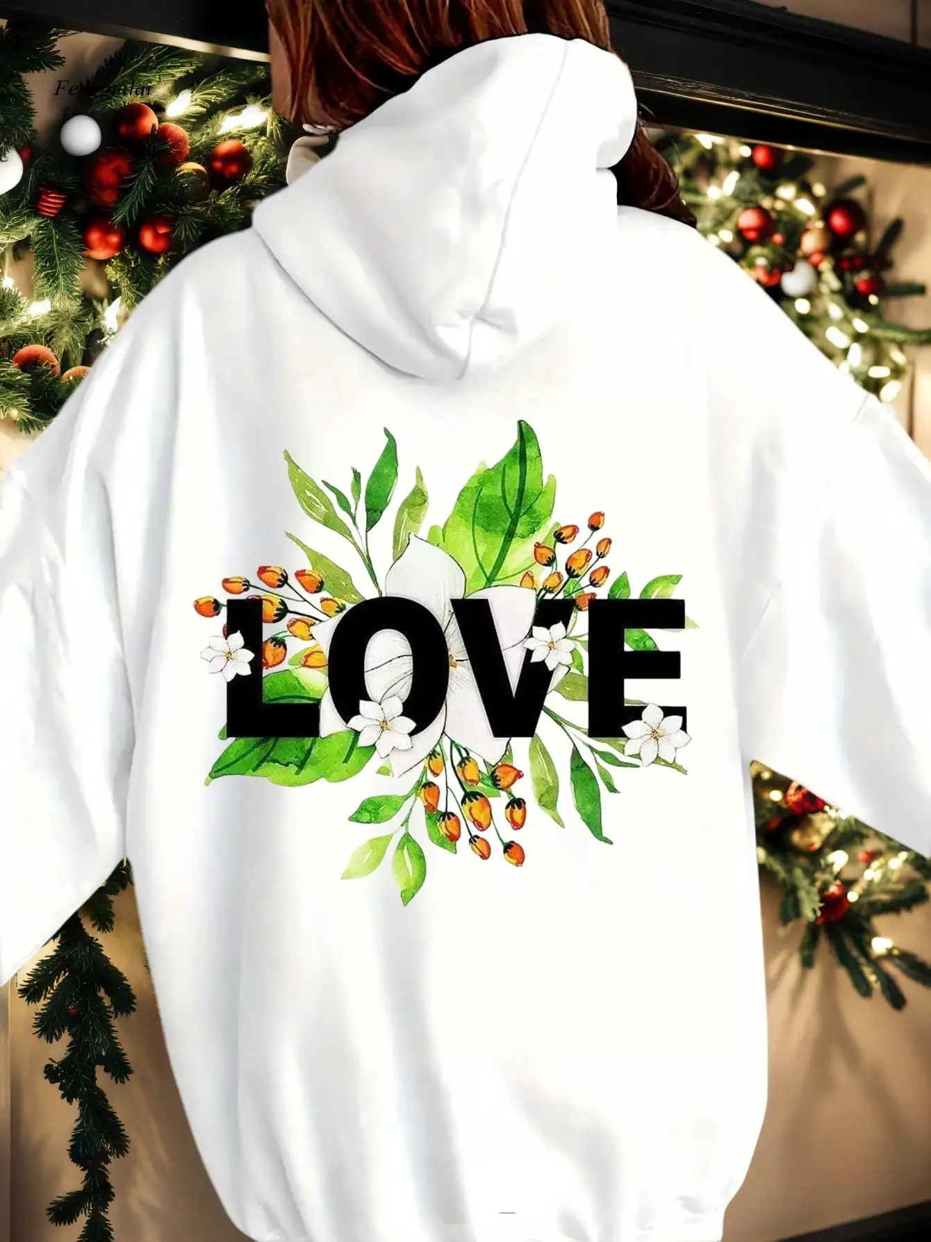 Sweat-shirt à capuche imprimé Dopamine, mode décontractée, automne et hiver |   Confortable à manches longues