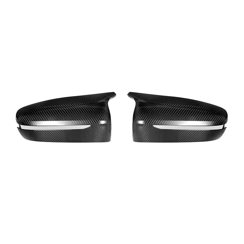 Real Dry Carbon Fiber Car Door Side Rearview Mirror Caps for BMW M5 Series F90 2017-IN OEM Style Mirror Cover Cap 1 Pair Glossy