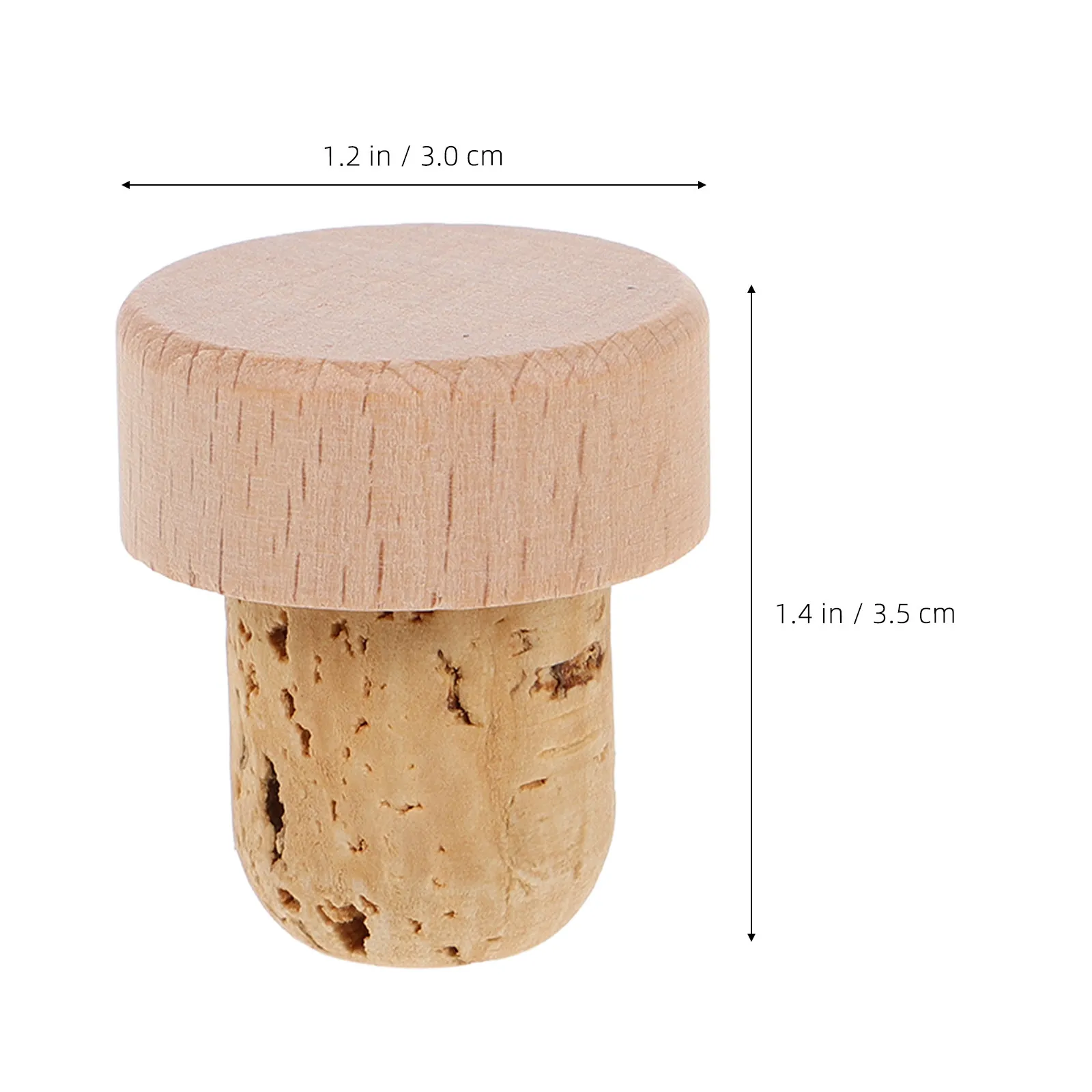 Premium Natural Wood Wine Stopper Airtight Seal Keeps Easy to Use Lightweight Decorative Bottle Plug for Wine