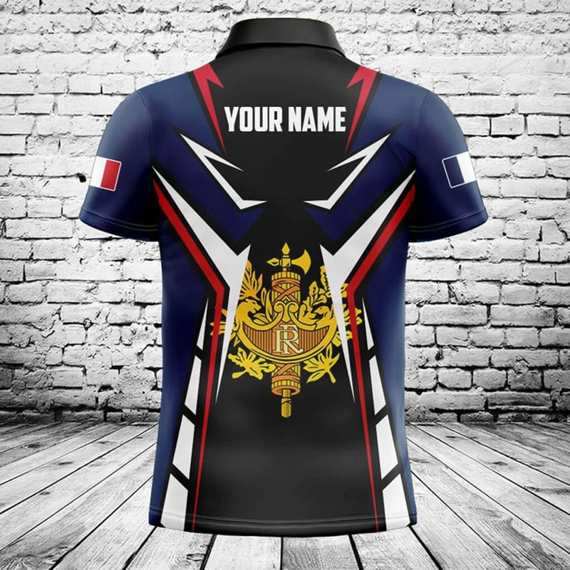 Custom Name France Flag Graphic Polo Shirt Summer Casual Unisex Pullover Loose Cool Jersey Fast Dry Oversized Short Sleeve Tops