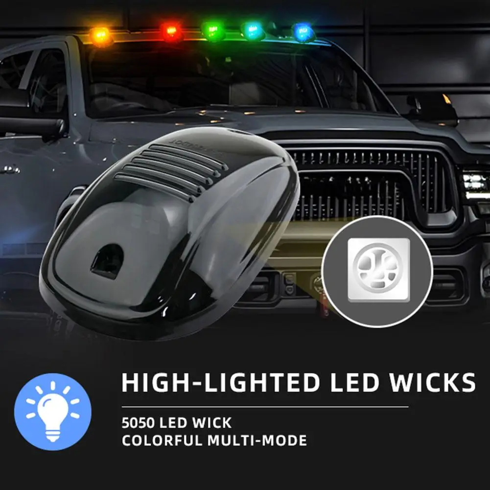 Фонари для кабины на солнечных батареях, маркер для кабины roof12 LED для Dodge RAM F150, цветная крыша пикапа, RGB мышь, фотопанель с B P3W1