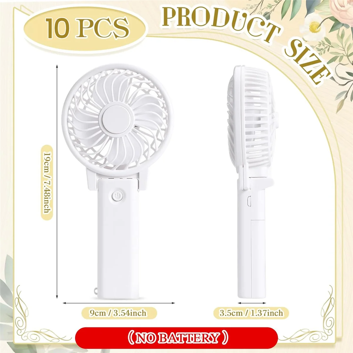 A86I-10PCS พัดลมมือถือแบบพกพาพัดลมแต่งงานพัดลมส่วนบุคคลพัดลมมือขนาดเล็กพัดลมพกพาสําหรับงานแต่งงาน Bachelorette Party Favor