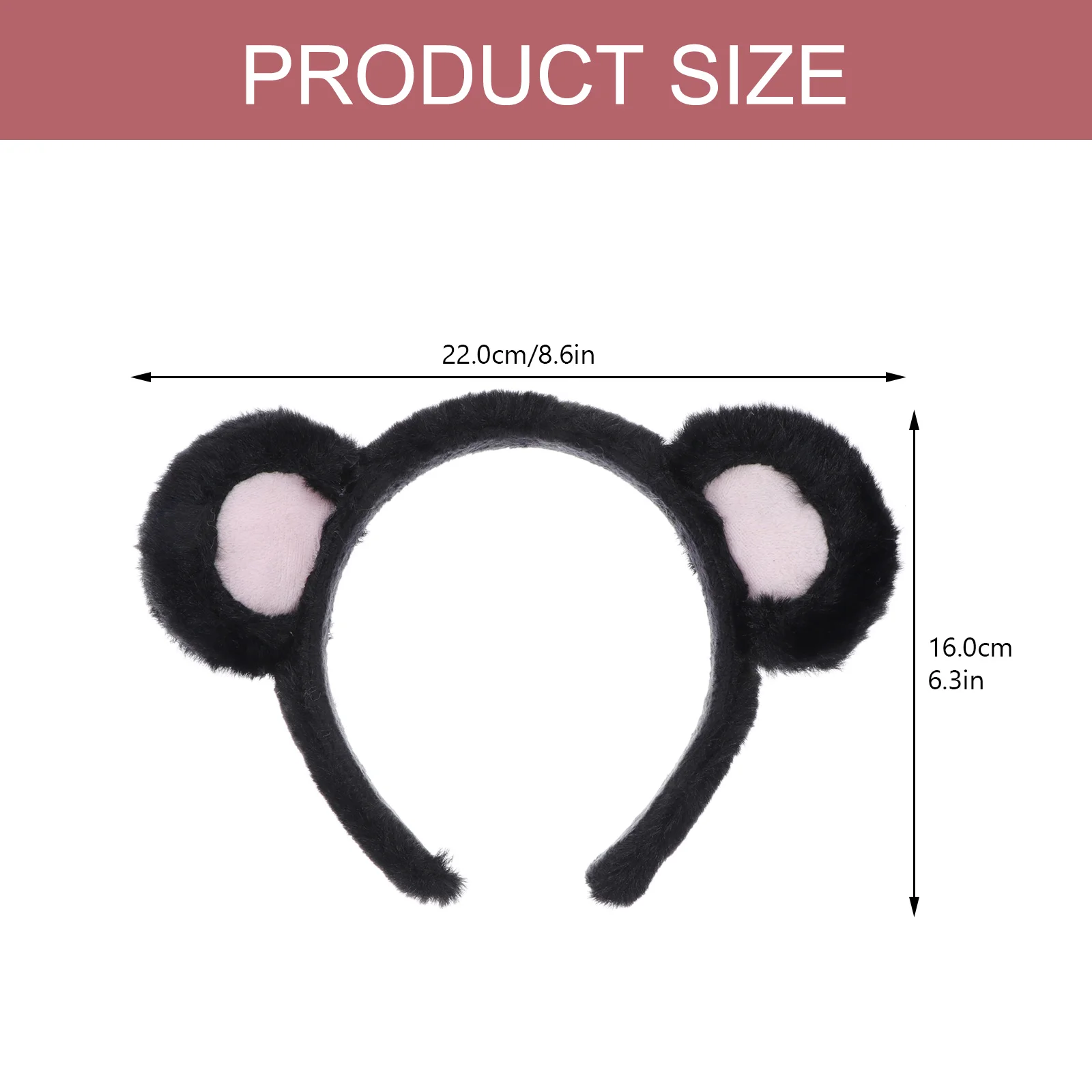 Bear Headband Girl Hairband Black Adorable Ears Female Cloth Bag Decor Cartoon