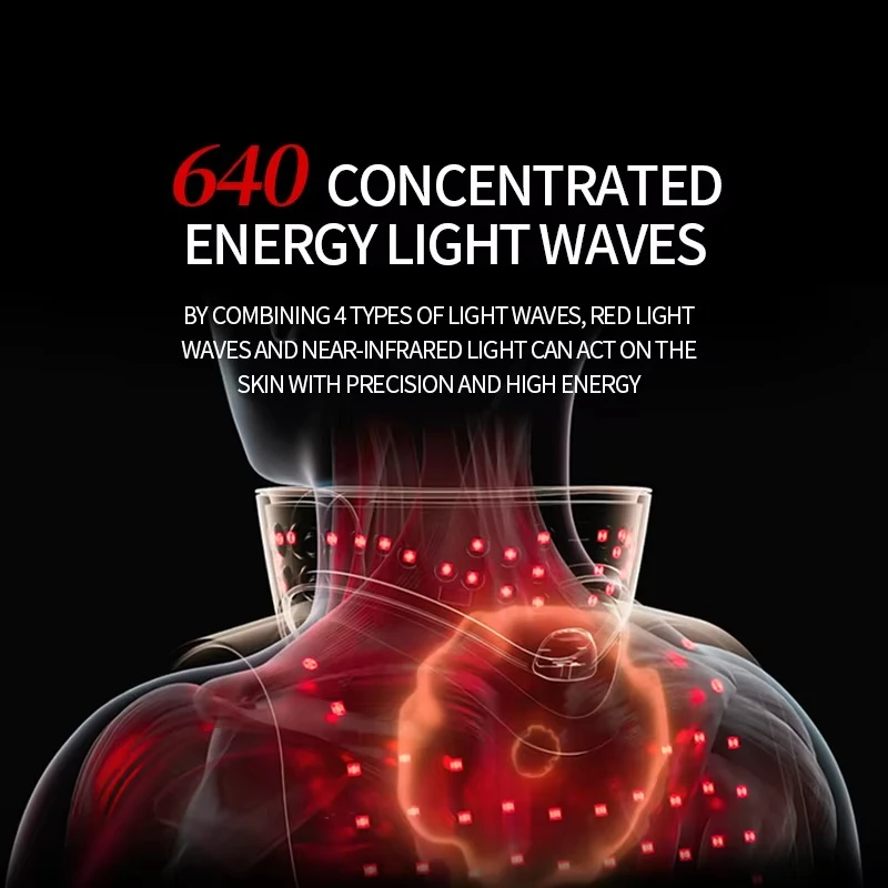 Multi-Function Home Use Beauty Device with Built-in LED Light (630nm 850nm 940nm) for Neck and Shoulder Care