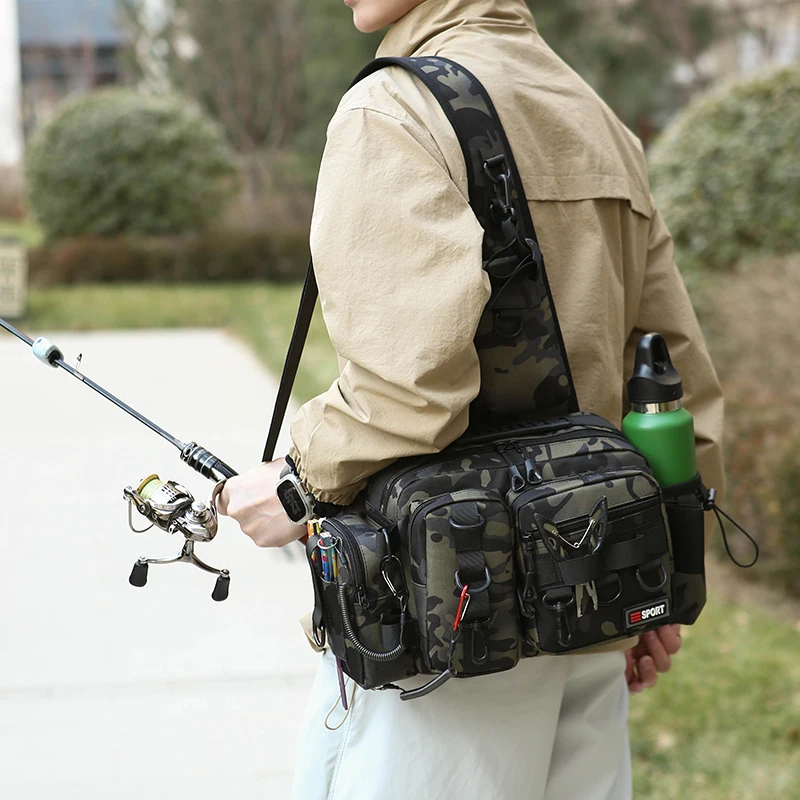 

Lure fishing gear bag, single shoulder bag, messenger bag, multi-pocket