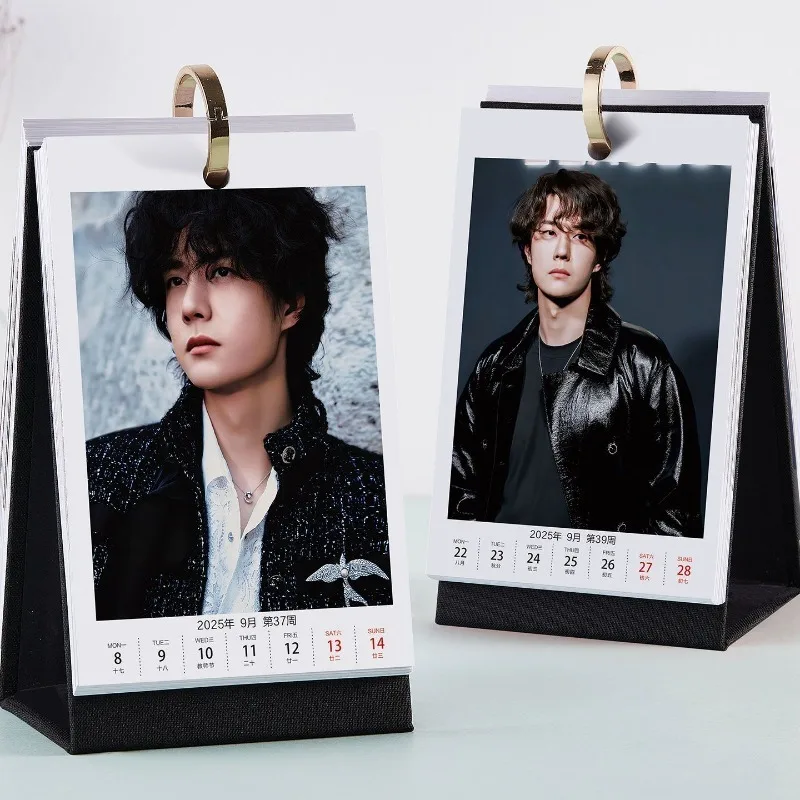 

New 2026 Wang Yibo Weekly Calendar New Year's Gifts Celebrity Creative Desk Calendar Surrounding Desktop 2026 Calendar