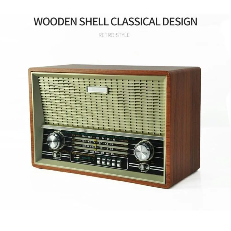retro radio desktop old man old-fashioned card bluetooth speaker remote control FM medium wave shortwave broadcast