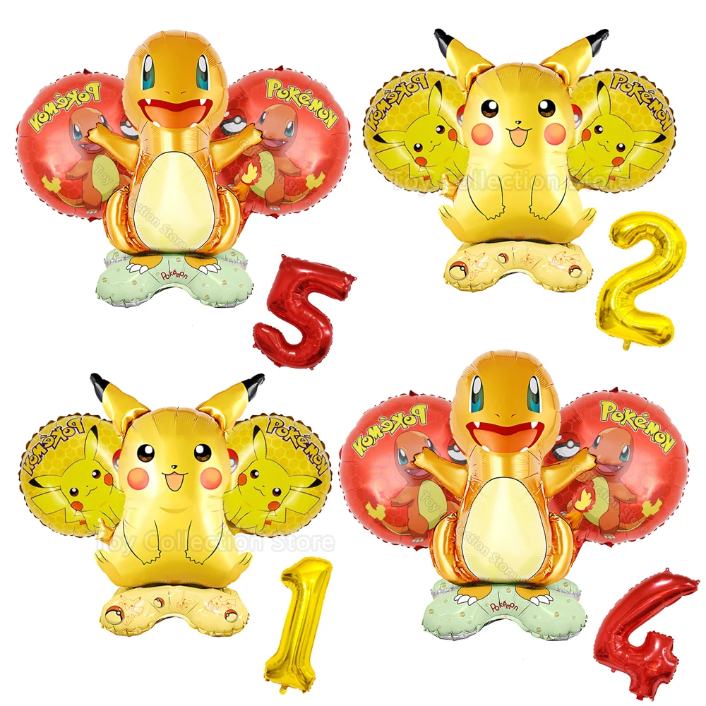 

Pokemon Pikachu 1 Year Old First Birthday Boy Girl Kid Party Decoration School Family Holiday Event Wedding Supplies 18in Globos