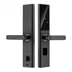 Home Security Digital Smart Door Lock, Built-in WiFi Application and Aluminum Fingerprint Inner Handle