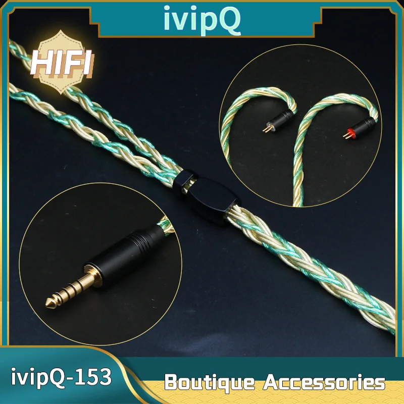 Imagem -03 - Ivipq-cabo de Fone de Ouvido Processo de Tecelagem Exclusivo Flagship Hifi 3.5 mm 2.5 4.4 mm Mmcx 2pin 0.78 N5005 para Mk4 Bravura Yume2 Bravura