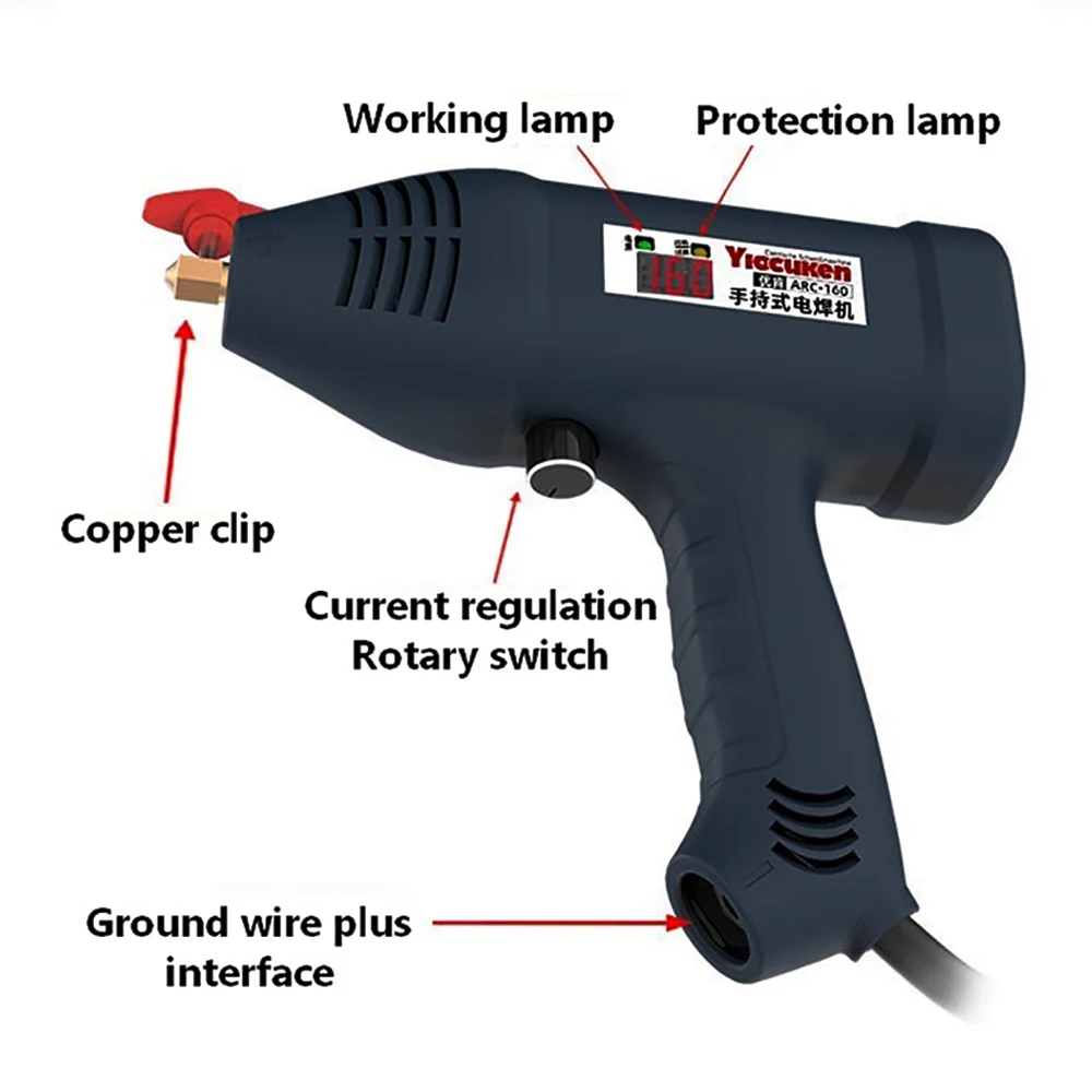 Handheld Arc Welder Machine Portable AC 220V 4800W Automatic Digital Intelligent Tool Electric Intelligent Arc Welding Machine