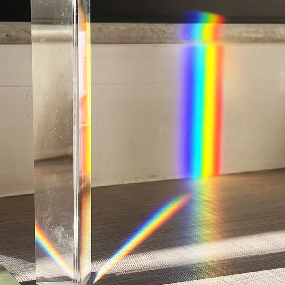 Треугольная призма, радужный кристалл для детей, студентов, фотографии, физика, световой эксперимент, образовательный инструмент для естественной науки Треугольная призма, радужный кристалл для детей, студентов, фотографии, физика, световой эксперимент, образовательный инструмент для естественной науки