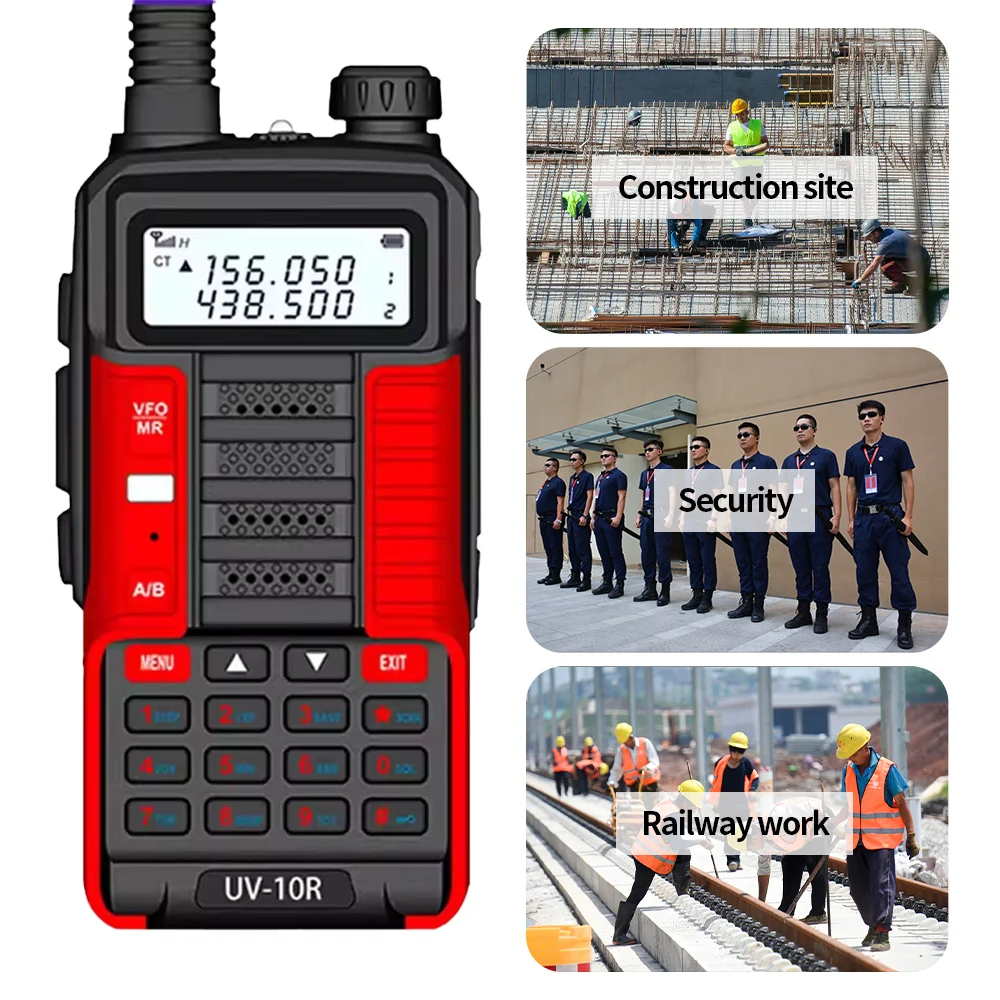 1PC Baofeng UV-10R デュアルバンド HFトランシーバー ハイパワー 10W プロ仕様 UV10R 無線機 長距離 双方向 アマチュア無線機