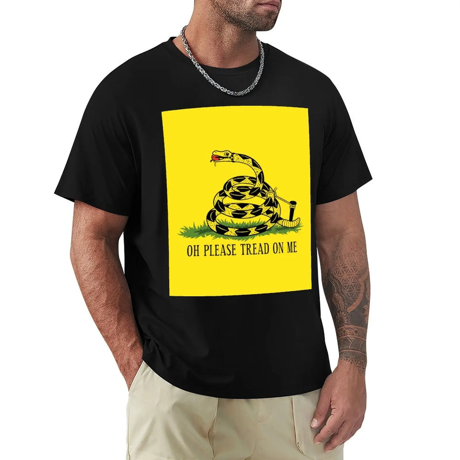 

Please Tread on Me T-Shirt quick drying funny gifts men clothes