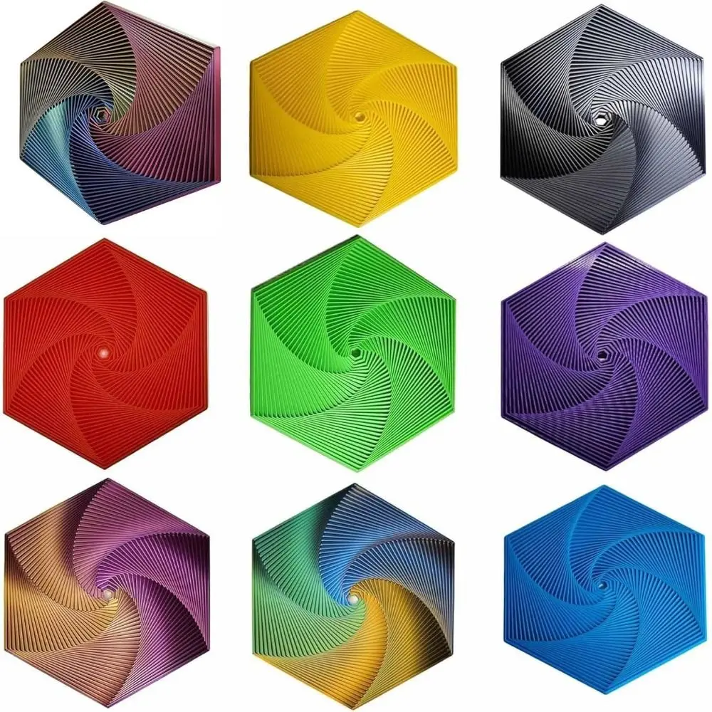 Funny Anti-stress Fractal Fidget Hexagon Portable Playing Sensory Toy Cube Fidget Toy Hexagon PLA 3D Printing Hexagon Fidget Toy
