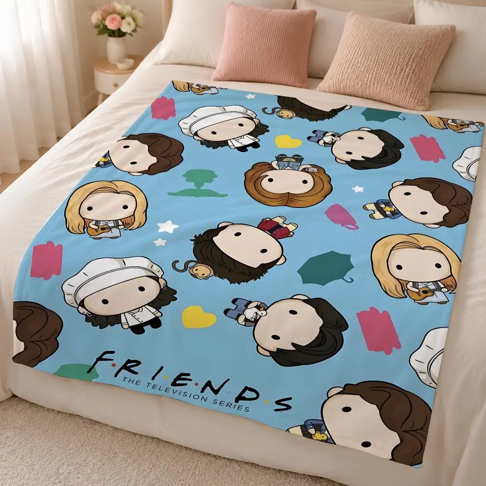 Series F-Friends Classic American Sitcom Comedy Throw 320g Soft Flannel Fleece Throw Blanket Cover Sofa Bed Dorm Nap Gift