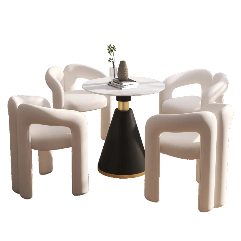 Light luxury dining chairs estaurant table and chair combination, lounge area reception special-shaped
