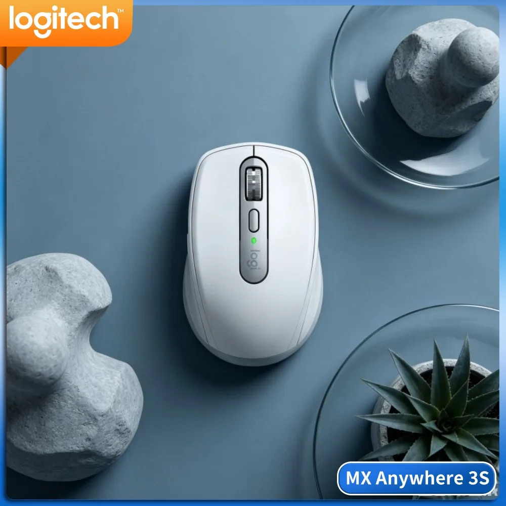 Travel MX Anywhere 3S Mouse - 8000 DPI Darkfield, USB-C Quick Charge, Silent Click, Perfect For Classroom & Office Work