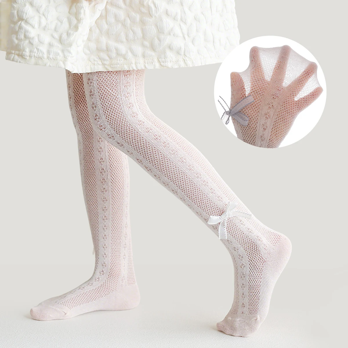 1 Piece Toddler Baby Girl's Lightweight Tights - Solid Colors, Mesh Breathable, Perfect for Dance, School & Travel