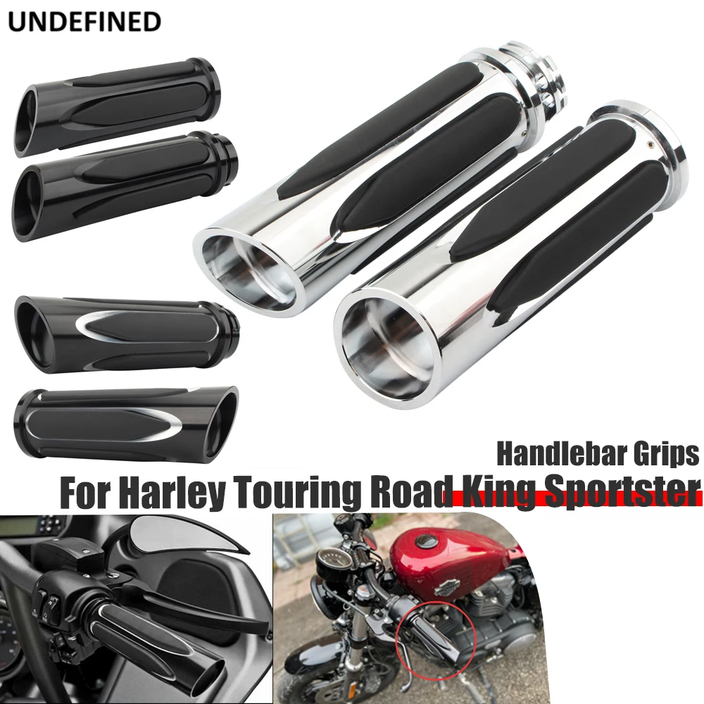 For Harley Touring Road King Sportster Dyna Fat Boy 95-15 Softail Slim XL 25mm Hand Grip Cover Handlebar Grips CNC Motorcycle