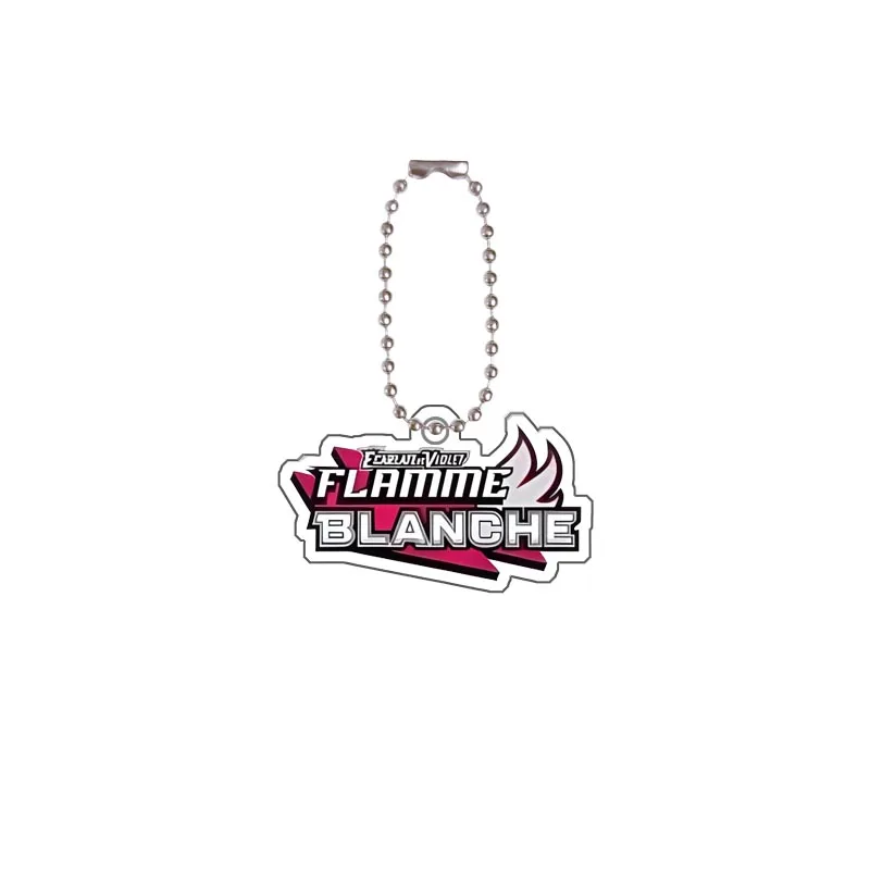 Pokemon Ptcg Versione francese Logo Card Portachiavi in acrilico Ciondolo Personaggi dei cartoni animati Anime Fai da te Ciondolo per borsa fatta in casa Regalo per bambini