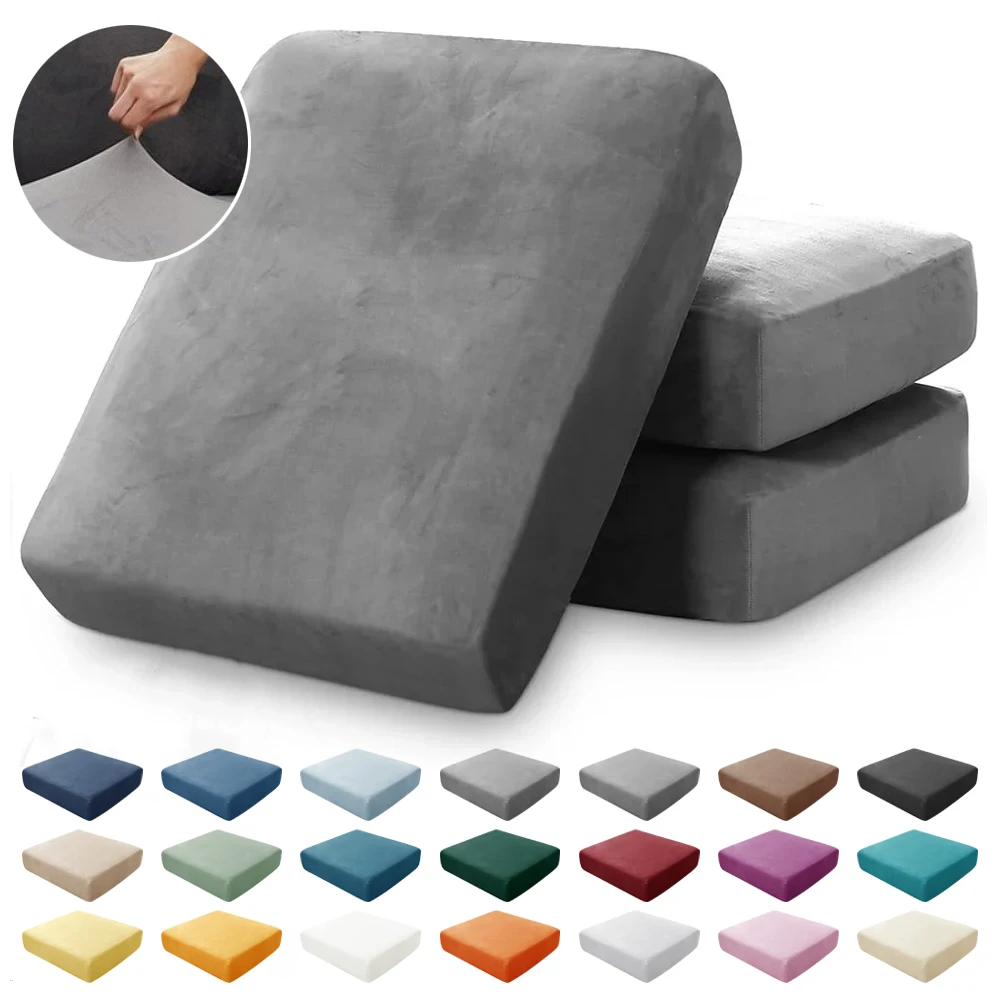 

1PC Velvet Sofa Covers Elastic Couch Slipcovers Living Room Chaise Lounge Case Pet-Friendly Removable Warm fundas para sillones