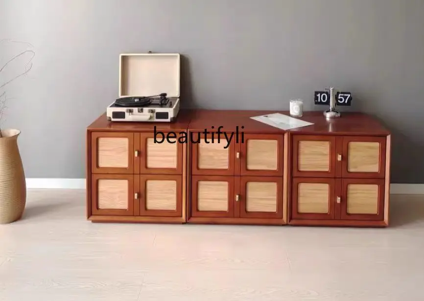 Solid Wood Chest of Drawers Sofa Cabinet Living Room Combined TV Cabinet Bedroom Bedside Table Storage Combo Carmen Cabinet