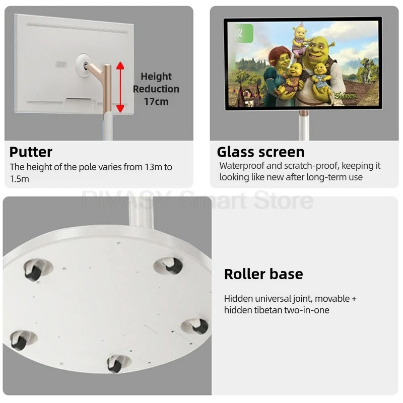 Populaire 23,8 inch smart display touchscreen Android draagbare smart tv indoor conferentie mobiele monitor voor fitness gaming live