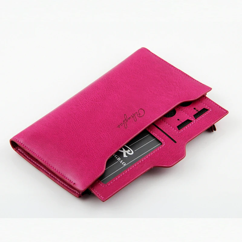 Женский длинный кошелек из искусственной кожи с несколькими держателями для кредитных карт, кошелек-органайзер большой емкости со съемным чехлом для карт, сумка