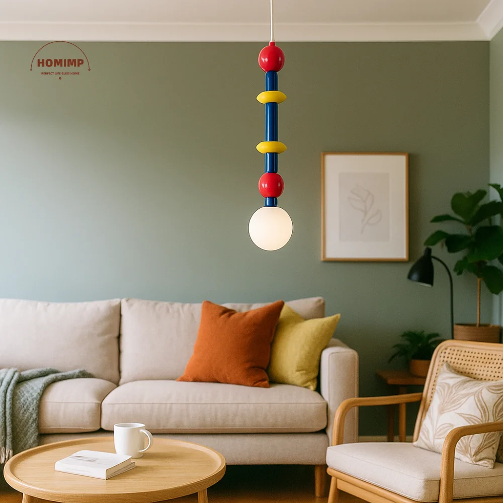 

Ball Glass Colorful Pendant Light G9 Bulb Modern Nordic Ceiling Lamp Chandelier Red Yellow Blue Suspension Chandelier
