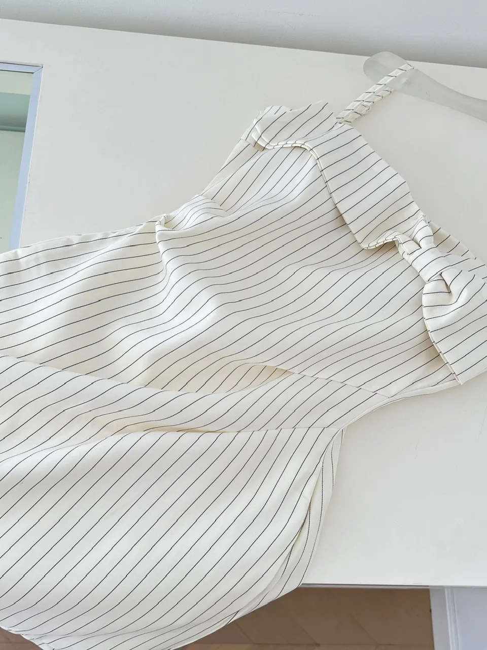 

Summer 2025 Women's Stripe One-oulder Belted Slimming ort Dr Pure Desire A-Line Skirt No-Sve Ball Gown Pol...