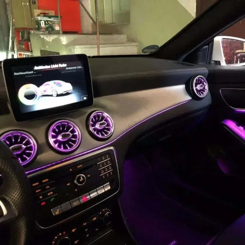 For Mercedes Benz A-class W176 CLA W117 Auto Lighting System Interior Atmosphere 12 Colors LED Ambient Light