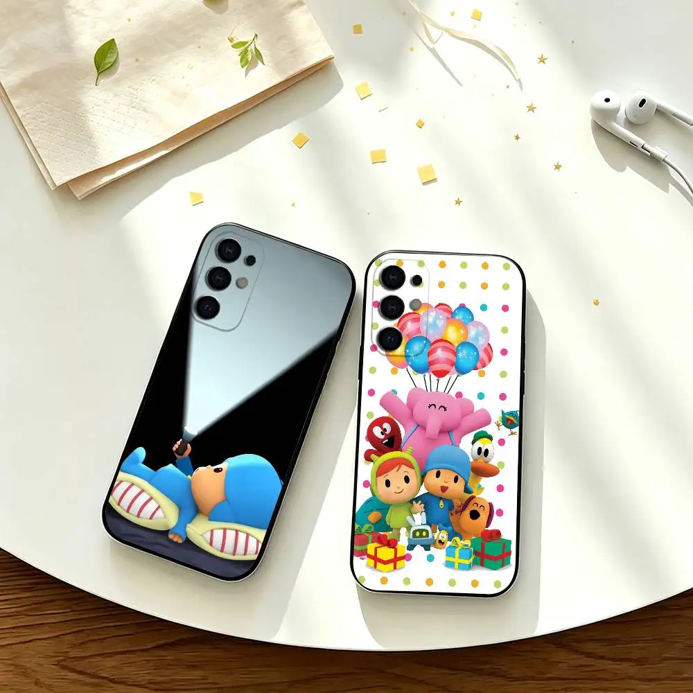 Cartoon P-Pocoyos Cute   Phone Case For Samsung S25,S23,S22,S20,S21,S30,Ultra,Plus,Note,5G Black Cover