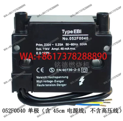 

Новый трансформатор для воспламенителя EBI1P №052F0040 1*11кВ, EBIM №052F0033 2*7.5кВ (1 шт.)