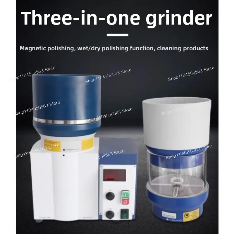 3-In-1 Dry and Wet Magnetic Drum Polishing Machine-Professional Silver and Gold Jewelry Polishing Machine