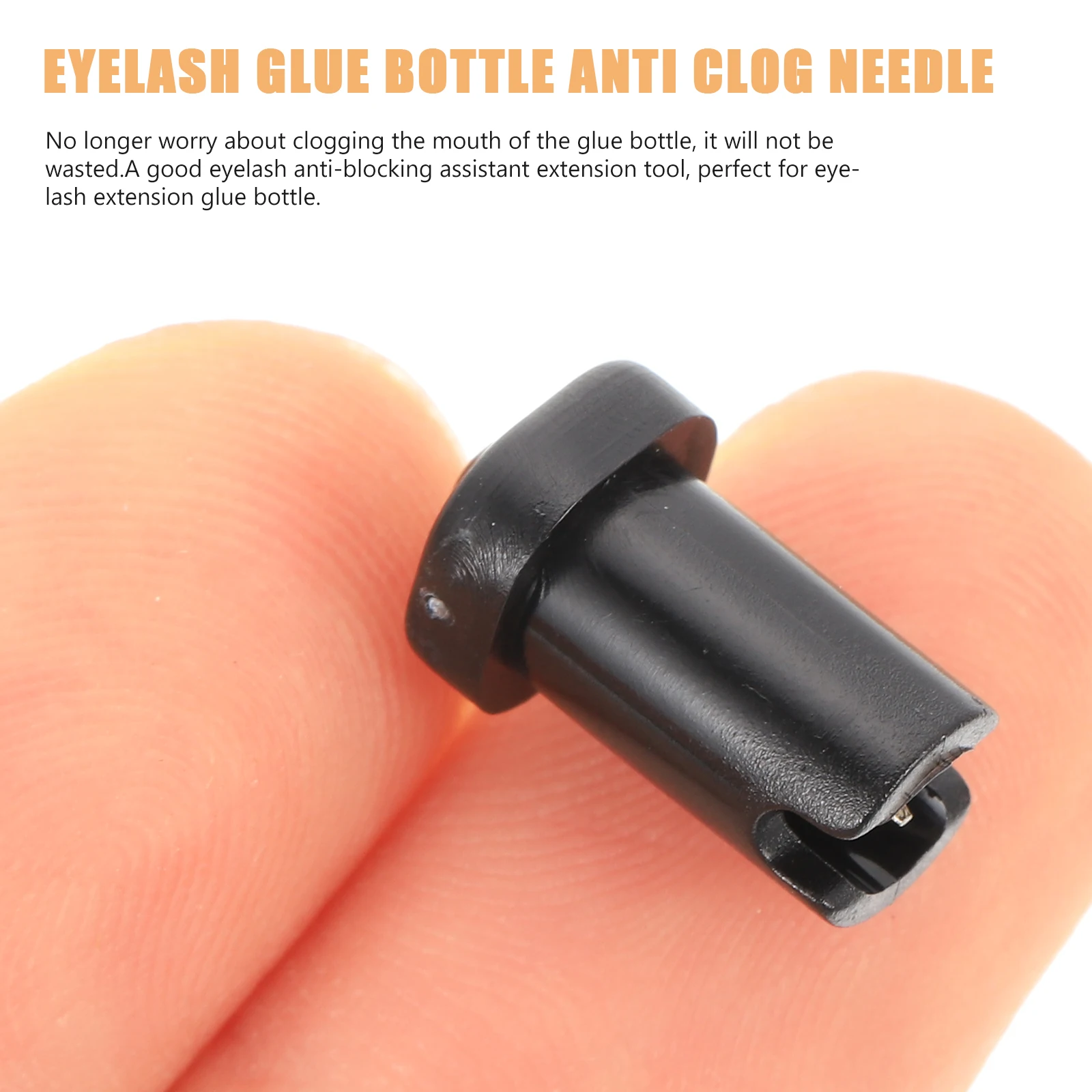 

100Pcs Eyelash Glue Bottle Needle Replacement Head Anti Blocking Pin Lash Extension Tool Durable Plastic Material