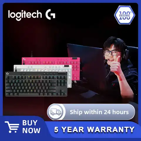 Klawiatura przewodowa Logitech G PRO X TKL RAPID do gier - przełączniki analogowe, profesjonalna konfiguracja dla e-sportu, podświetlenie LIGHTSYNC RGB, USB