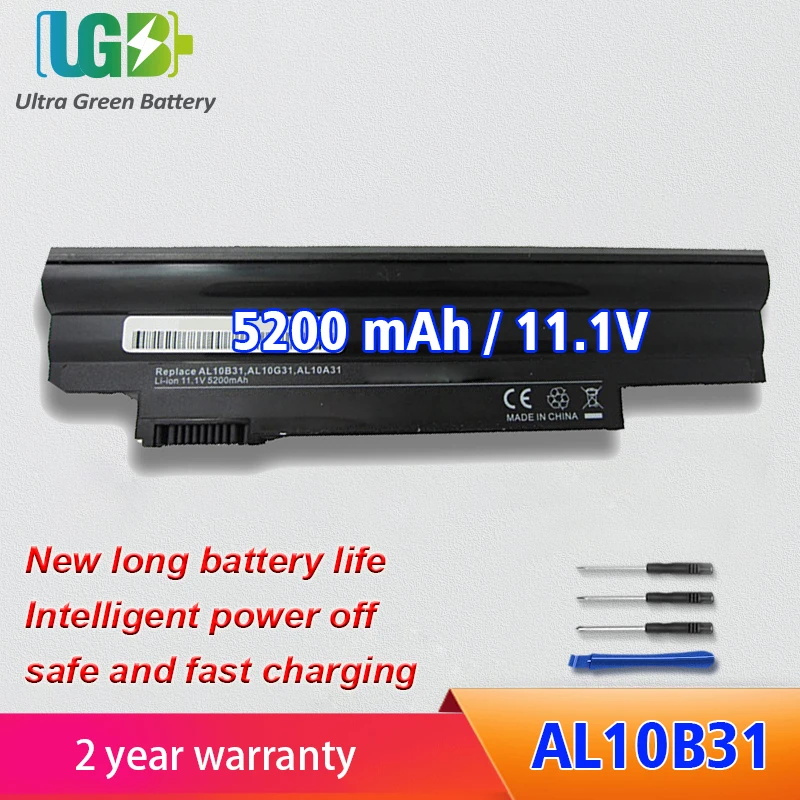 UGB-batería AL10B31 AL10A31 para Acer Aspire One 522 722 AO522 AOD255 AOD257 D255 D257 D260 D270 Happy, cromo AC700, nueva