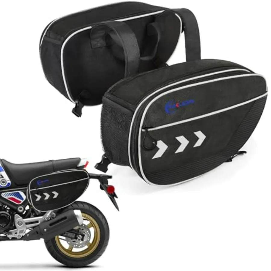 

Motorcycle Saddlebags Extendable Waterproof Side Bags 30L 15L2 with Rain Covers for Grom Z500 Navi Ninja 500 Z125 Rebel TW200 R