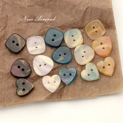 10pcs 2 holes Shirt Buttons for Clothing Vintage Resin Women Heart Baby Clothes Triangle Square sewing accessories kids 11mm diy