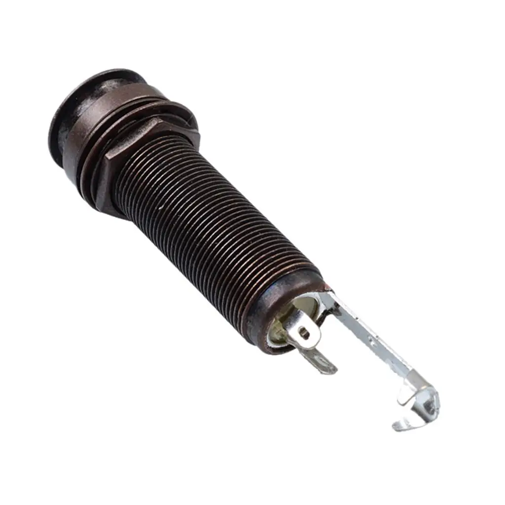 Brass Endpin Output Jack Cylinder Style 1 4 Inch Guitar Socket Acoustic Replacement Component for Fix